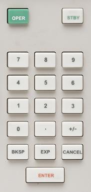 A calculator-style keypad makes it easy to enter values.