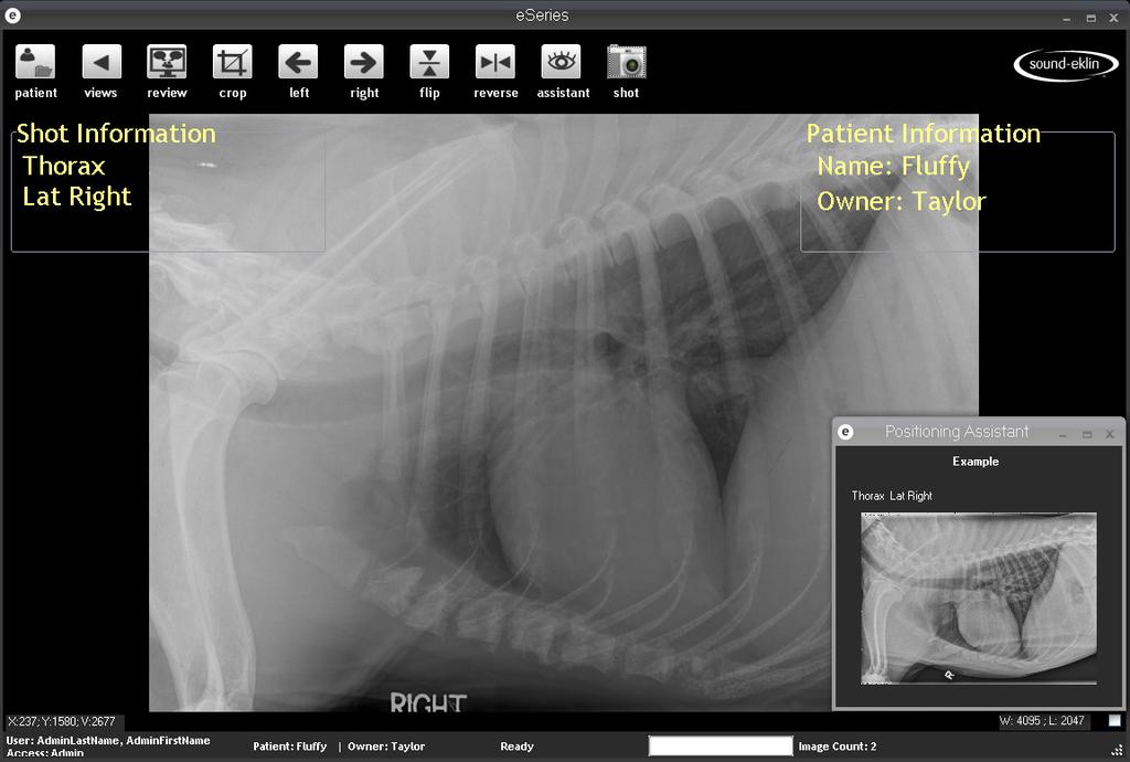 Chapter 4: Creating Radiographs Acquiring Radiographs (continued) 4. The image will appear shortly.