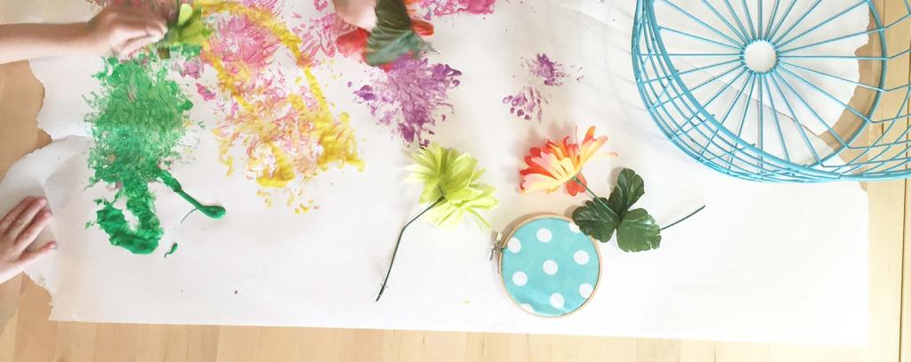 Flower Painting flowers paint paper Go on a hunt around the yard and pick a variety of flowers.
