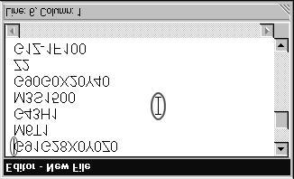 5: Positioning the "Editor" window cursor "Editor" window cursor. Mouse positioning cursor. The "Editor" window cursor is a flashing vertical black line, highlighted in the above screenshot.
