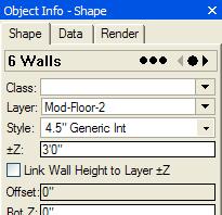 In the Object Info palette, verify that 10 walls are selected, and then press Ctrl+C to copy them.