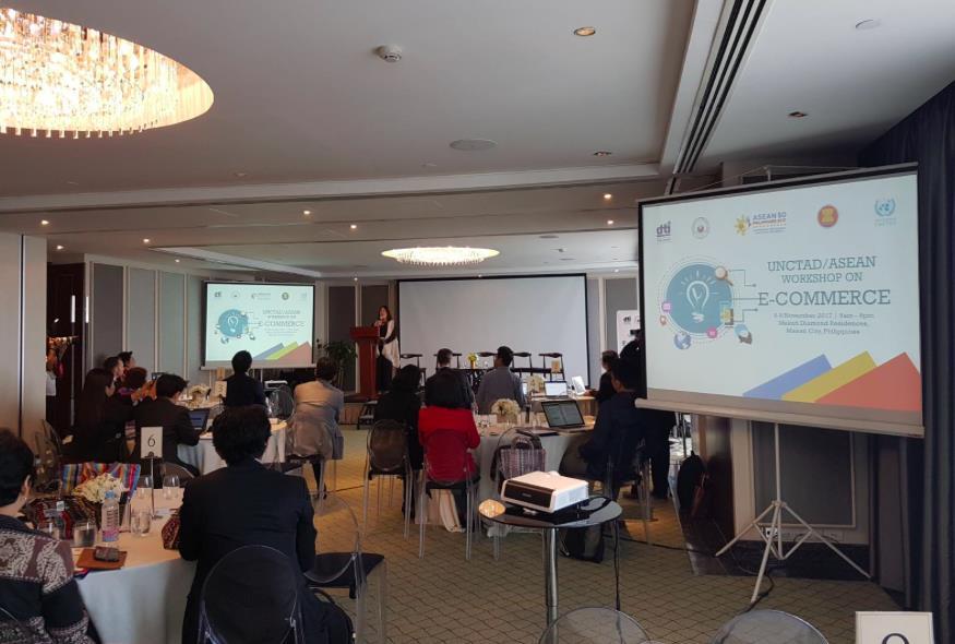 Overview: technical assistance Seminars, trainings, workshops UNCTAD-ASEAN workshop on e-commerce in the Philippines discussed supportive policies in the region that will enhance the role of