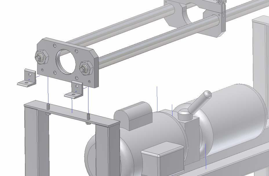 Do not over-tighten bolt Cylinder bracket detail Tension