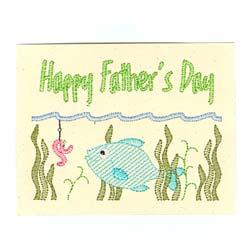 Happy Father's Day Card CD101210TE Stitches:5193 2 Olive Green Plants [m1169] 3 Yellow Green Plants [m1049] 4 Teal