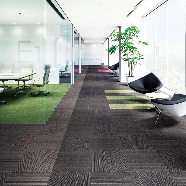 YUTAKA1000SERIES YUTAKA 1000 is an easy-to-use modular carpet with the classic linear pattern.