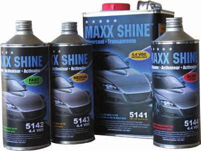 5 STAR MAXX Shine Clearcoat -. VOC & 2. VOC MAXX Shine is a medium solids, easy to spray clearcoat offering; great flow, gloss characteristics and durability.