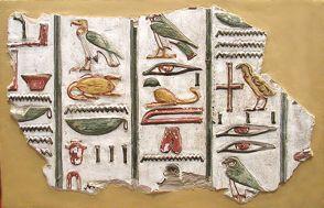 Painted hieroglyphs from the