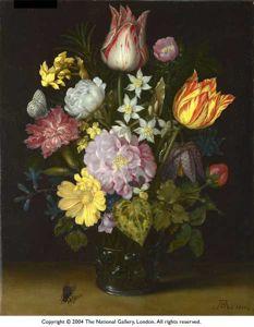 Ambrosius Bosschaert, Flowers in a Glass