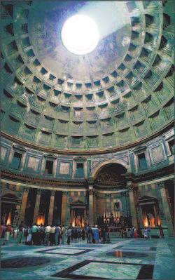 The Pantheon is the best-preserved building in Rome (1,800 years old).