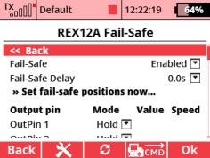 6.5 Fail-Safe Fail-Safe Turns the Fail Safe function on or off. If the function is disabled, no pulses on the receiver outputs are generated in case of signal loss.