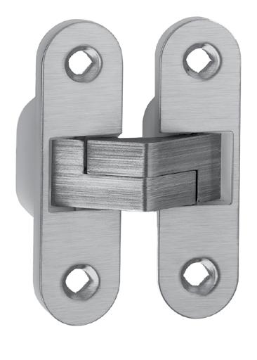 eam oncealed Hinges by ellevue - Smart rchitectural Products oncealed Hinge 21 Functional Data 34 Grade Stainless Steel & Industrial Nylon: Max 6kg 21 21 up to 6kg No need for unsightly butt hinges