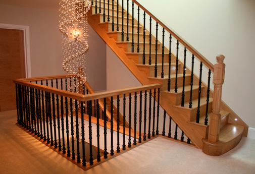 Kited staircases are effectively a mixture of straight and spiral/winder sections, providing a stylish solution for tight spaces, whilst our sweeping helical stairs provide the perfect statement