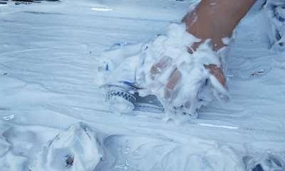 Spray shaving foam into the tuff spot and leave a tray of items the