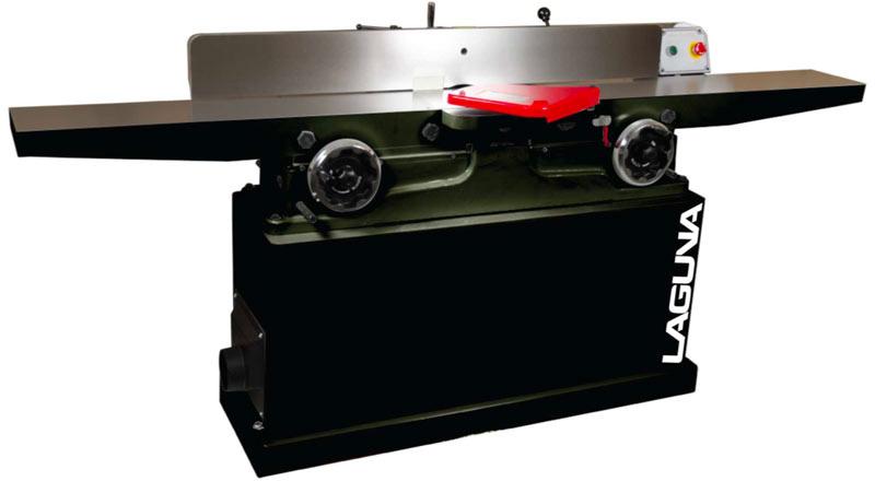Laguna 8 Parallelogram Jointer with Shear-Tec LT*JOINTER-8/1 Adjustment: Parallelogram with crank allows the table to move in the same arc as the cutter-head when raised or lowered, keeping clearance