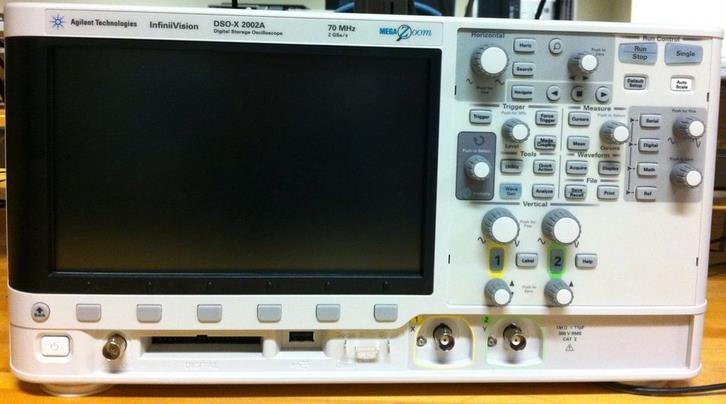 8. An oscilloscope or scope" (shown below) is the basic instrument for dynamic measurements. The utility of this instrument lies in its tremendous flexibility.