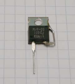 The resistor is modified by bending back one leg and soldering it to the heat sink. Figure 4.