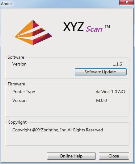 Hint:The editing function for the relevant objects is only operable on XYZscan. XYZware only provides the printing output function.