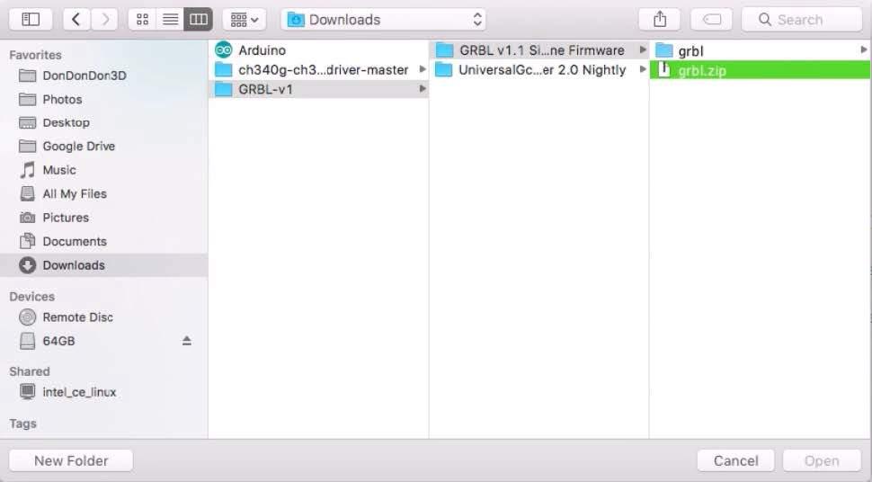 zip Library then navigate back to your downloads folder.
