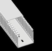 88 Height = 25 mm, 30 mm and 40 mm width (mm) 20 30 40 RAL 7035 H = 25 mm 25.20.88 H Slotted trunking 2 m H = 30 mm 30.30.88 H = 40 mm 40.20.88 40.