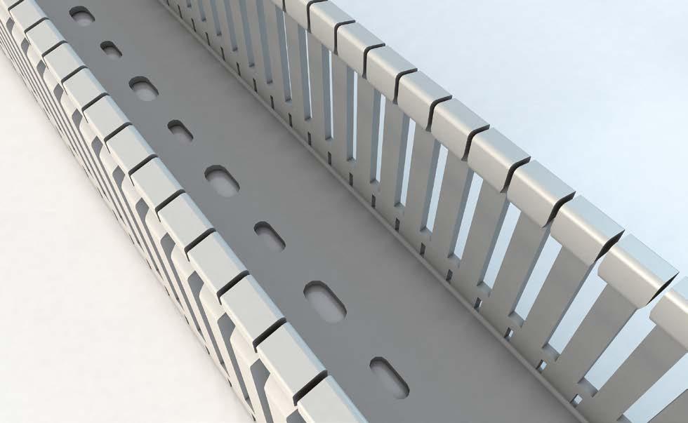 88 A product with added value Burr-free slotted trunking Smooth design,