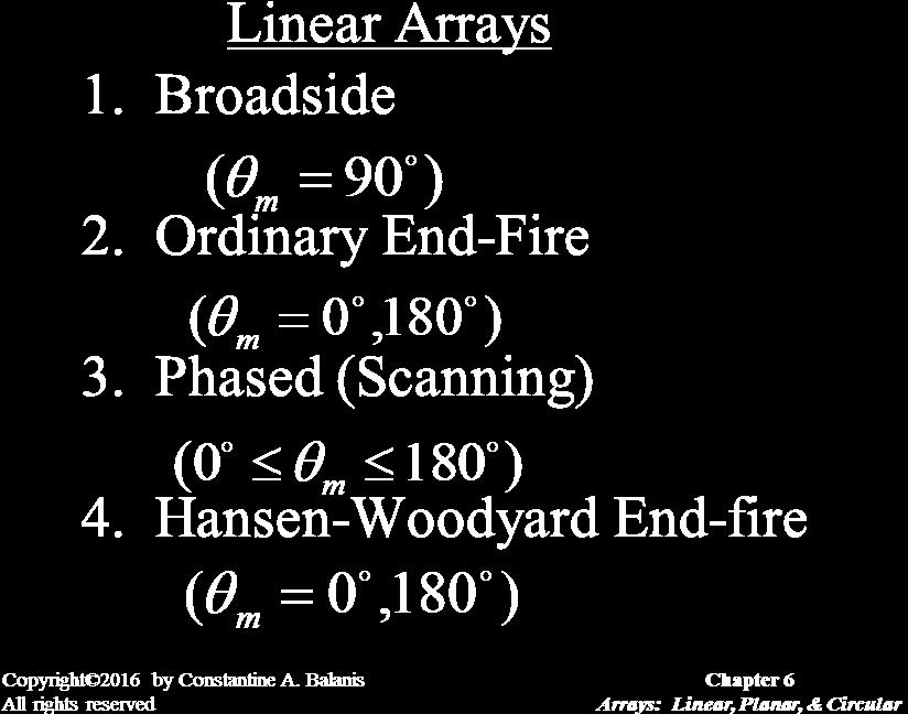 Linear Arrays - Summary