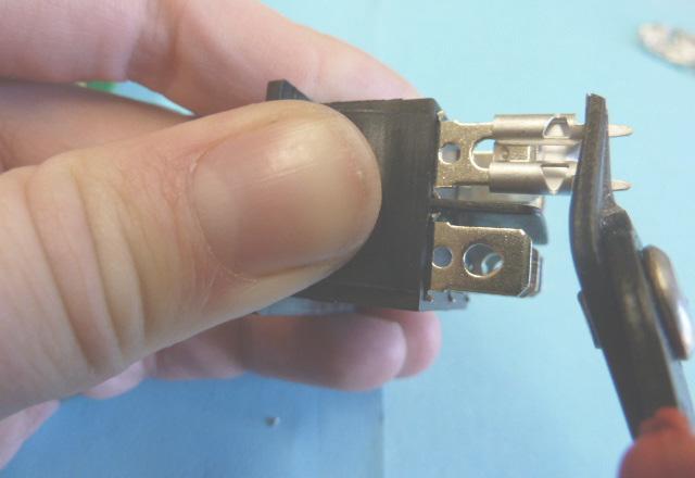 allows the switch to be removed at a later date without de-soldering.