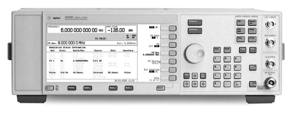 Agilent E4428C ESG Analog Signal Generator Data Sheet All specifications apply over a 0 to 55 C range (unless otherwise stated) and apply after a 45 minute warm-up time.