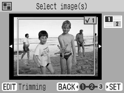 When pressing or to set after assigning images to frames, all assigned images are canceled.