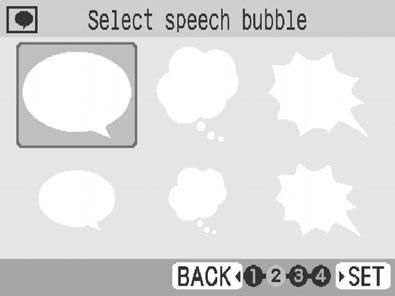 Speech Bubble 1 Select [Speech Bubble] in [Creative Print].