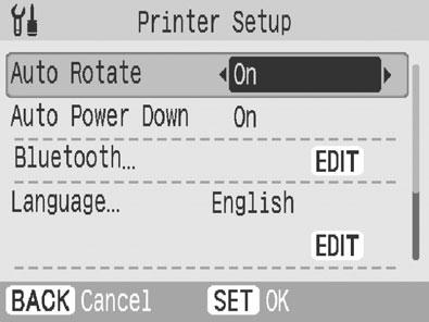 3 Press or to select the item and change the setting value. For the settings of each item, refer to pp. p. 79-81. 4 Press.