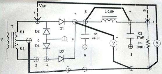 A full wave rectifier can be implemented in two ways a) Full wave bridge rectifier In full wave bridge rectifiers 4 diodes are using.
