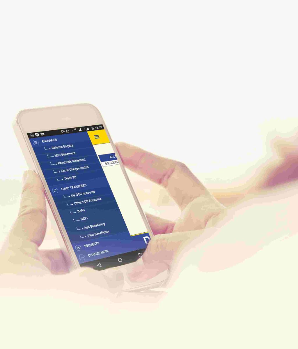 Banking anytime, anywhere. DCB On The Go App Instant Mobile Banking Download app now! Download using any one of the following options: Visit: http://dcbapp.