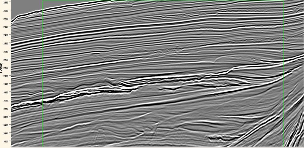 The following example is from the TGS Tail of the Bank 2D data set recently acquired off of the East Coast of Canada.