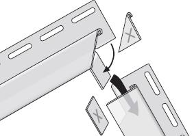 Regular J channel is ¾-1 wide the actual size isn t critical, but it is important to use all one size Regular J channel on a house. Use 2 galvanized roofing nails to install J channel. 1.