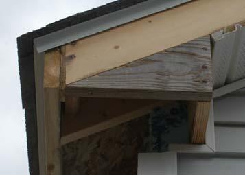 - the soffit hasn t been installed under the birdbox yet, and the beautifully mitered J channel is tight to the bottom of the birdbox - this had to be redone so that F channel and soffit could be