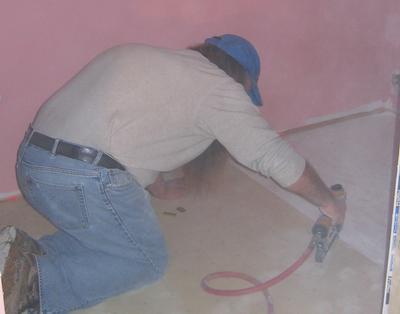 107. Install Underlayment for sheet vinyl flooring (*Not applicable for concrete slab construction) Install ¼ Luan underlayment over the plywood subfloor wherever vinyl flooring is planned.
