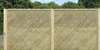 EUROPEAN & UK FENCING PANELS AND ACCESSORIES See pages 7-21 & 32 for full range Improved for 2012 Omega Lattice Page 9 180cm x 180cm Arched Lattice Top Page 10 180cm x
