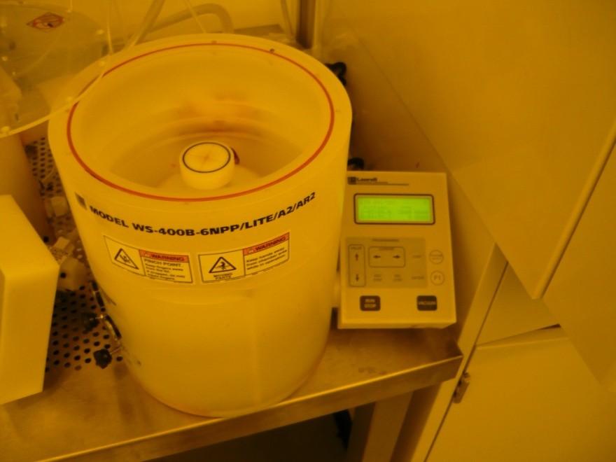 2. DUV Photoresist UVN-30 deep-uv photoresist is applied to the primed sample by a spin coating procedure.