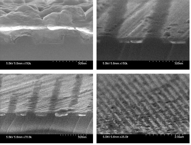 Another complication in the change of substrates from silicon to fused silica is that the RIE etch rate decreases.