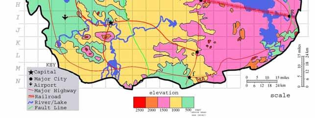 geological maps (2) determine the area of