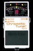 For Stage A compact BOSS tuner with a sturdy design and easy integration CHROMATIC TUNER DC OUT Super Bright LED Special Feature High-visibility LEDs, great for