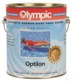 N 474 Paint Optilon Synthetic Rubber Base Enamel 250 275 sq. ft. per gallon. Can Use on Pools Previously Painted with Chlorinated Rubber Paint.