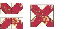 Make a total of three Pieced Panel Blocks. Diagram 2 Block D (tan floral) 6. Unit D.