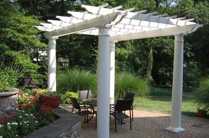 You Can Do-It We Can Help 5/9/2011 The Chrisfield Freestanding Pergolas Pergola Beams: Are two hollow vinyl 2 x 8s which can be sleeved for