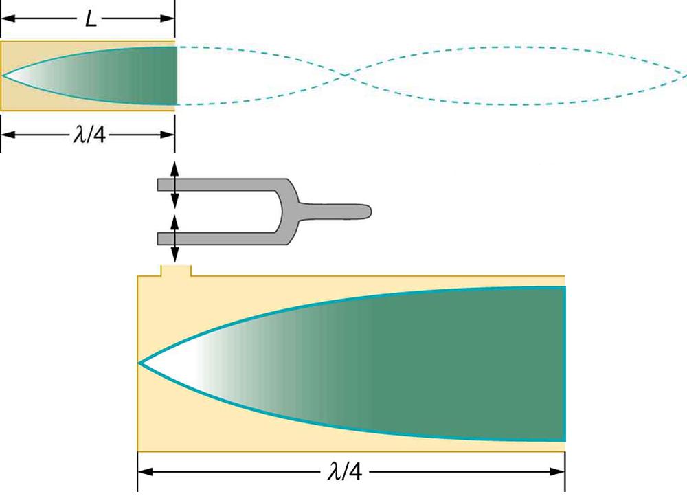 OpenStax-CNX module: m55293 10 Figure 8: The same standing wave is created in the tube by a vibration introduced near its closed end.