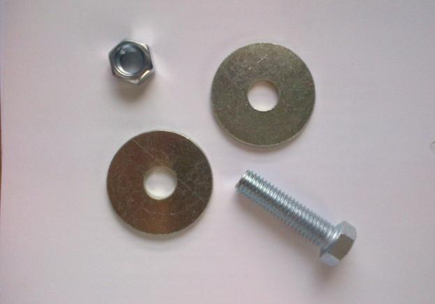 ¼-20 x 1 hexcap and ¼ nut Used for bolting