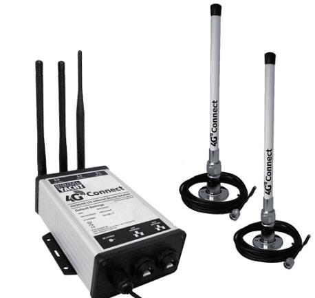 WIRELESS INTERNET 4G CONNECT PRO The Pro model uses two external Antennas for optimum speed and range and also incorporates a full function wifi router.