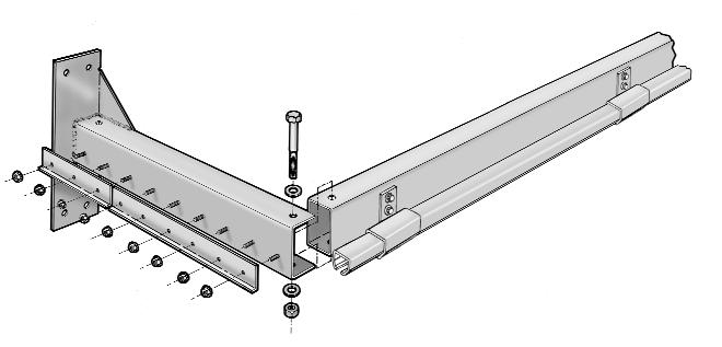 OVERHEAD DOOR MOUNTING Opening to One Side and Bi-Parting Your Overhead Door Bracket has been shipped with the Sliding Track Hangers already attached to the Support Tube.