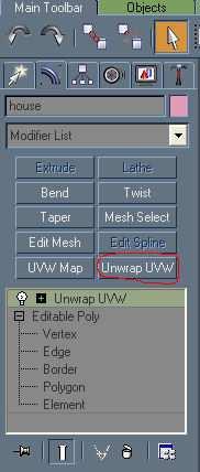 22 of 29 In the 'modify" tab, click the "unwrap UVW" button