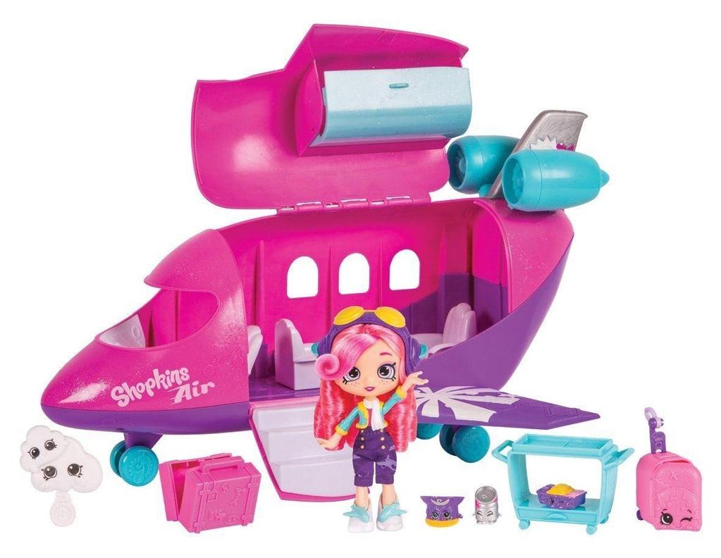 5. SKYANNA S SHOPKINS JET RRP $60.00 Take a flight in Skyanna's Shopkins jet! She's ready to take her friends on the trip of a lifetime around the world!